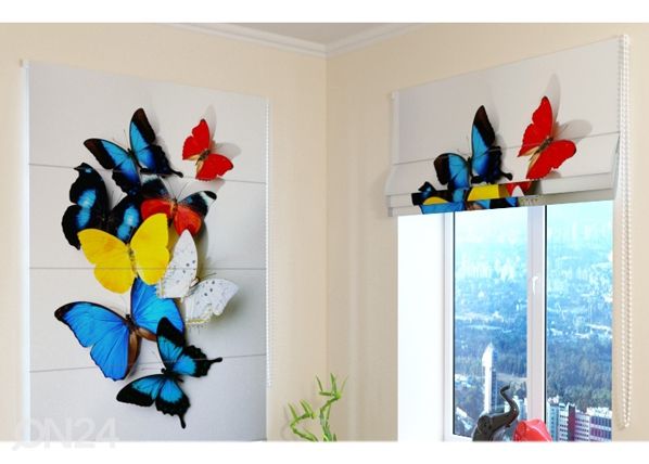 Pimendav Rooma kardin Colorful Butterflies
