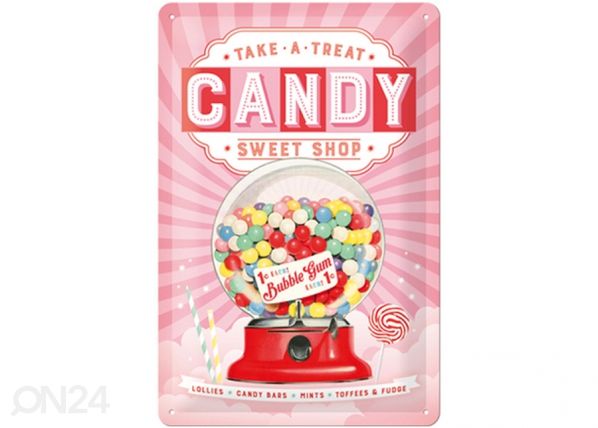 Retro metallposter Candy 20x30 cm