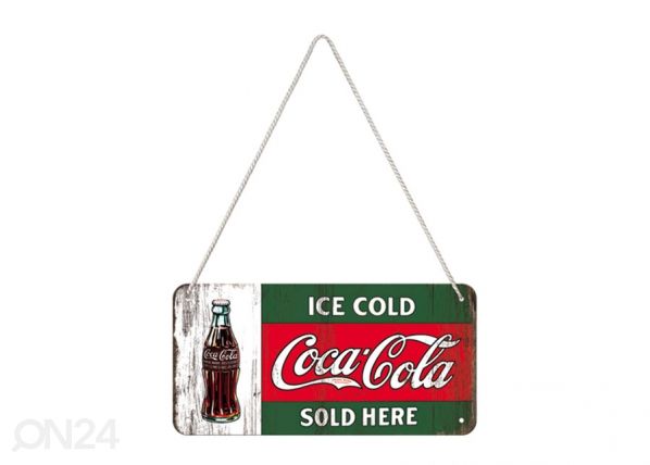 Retro metallposter Coca-Cola Ice Cold Sold Here 10x20 cm