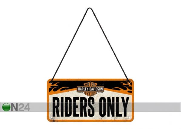Retro metallposter Harley Davidson Riders Only 10x20 cm