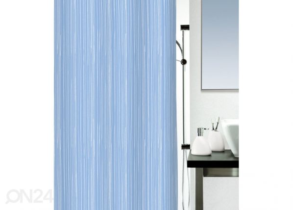 Tekstiilist vannikardin Raya sinine 180x200 cm
