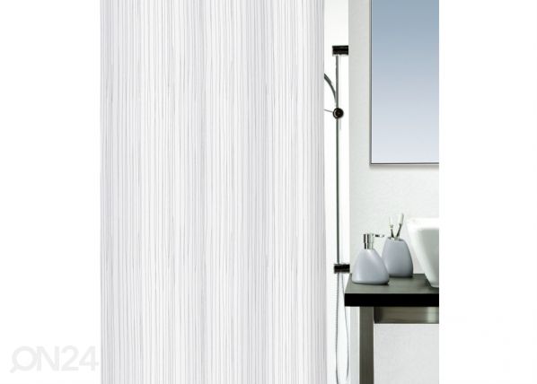 Tekstiilist vannikardin Raya valge 180x200 cm