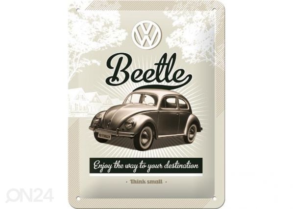 Retro metallposter VW Beetle 15x20cm