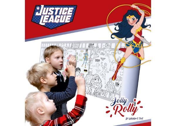 Kleebitav värvimispaber rullis Gerardo's Toys Jolly Rolly Justice League