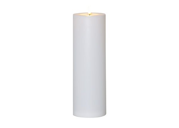 LED küünal Flamme Rak valge h32,5 cm