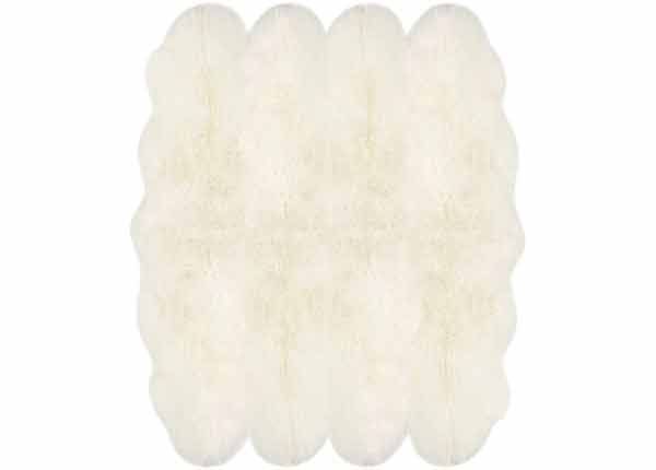 Naturaalne lambanahk Merino natural white Octo ±170x180 cm