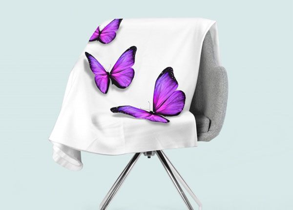 Pleed Purple Batterfly 150x200 cm