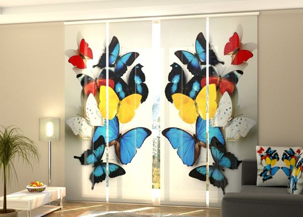 Poolpimendav paneelkardin Colorful butterflies 1 240x240 cm