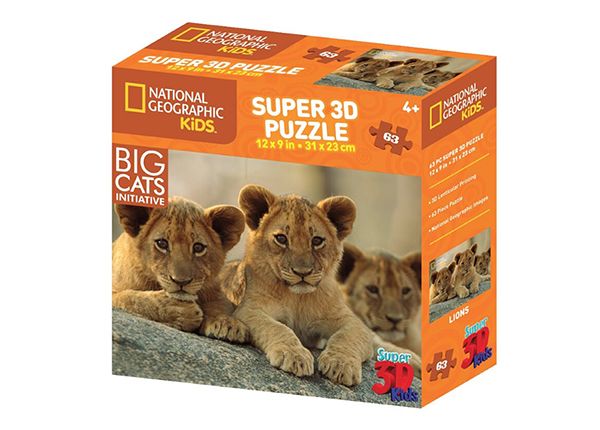 Pusle 3D Aafrika lõvid 63 tk