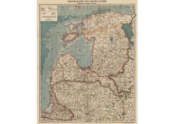 Regio seinakaart Generalkarte des Baltenlandes 1917