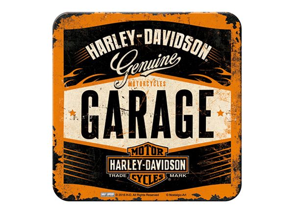 Retro klaasialus Harley-Davidson Garage 4 tk