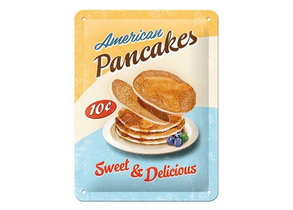 Retro metallposter American Pancakes 15x20 cm