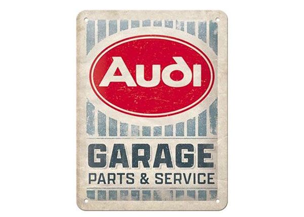 Retro metallposter Audi - Garage 15x20 cm