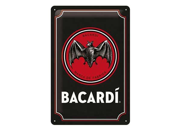 Retro metallposter Bacardi Logo - Black 20x30 cm