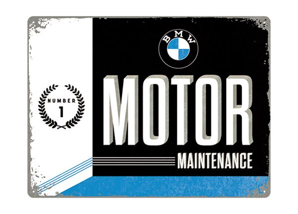 Retro metallposter BMW Motor Maintenance 30x40 cm