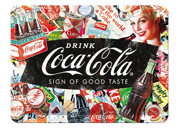 Retro metallposter Coca-Cola Collage 15x20 cm