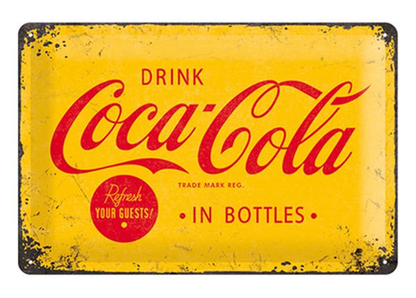 Retro metallposter Coca-Cola In Bottles 20x30 cm
