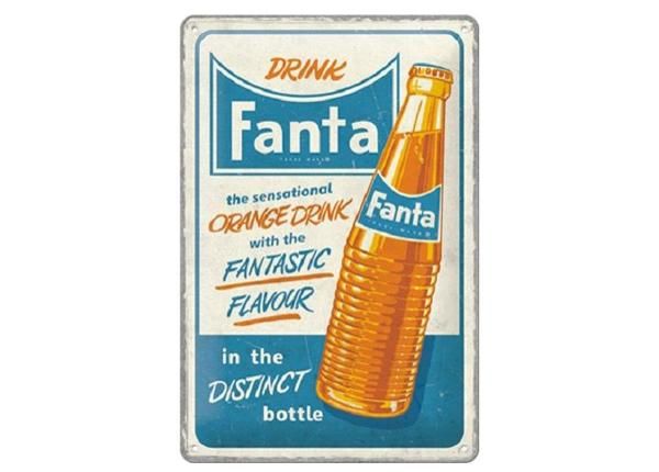Retro metallposter Fanta - Sensational Orange Drink 20x30 cm