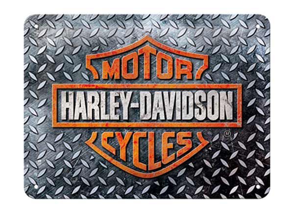 Retro metallposter Harley-Davidson - Diamond Plate 15x20 cm