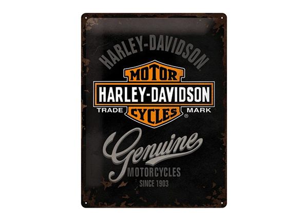 Retro metallposter Harley-Davidson Genuine logo 30x40 cm