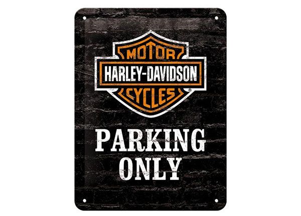 Retro metallposter Harley-Davidson Parking Only 15x20 cm