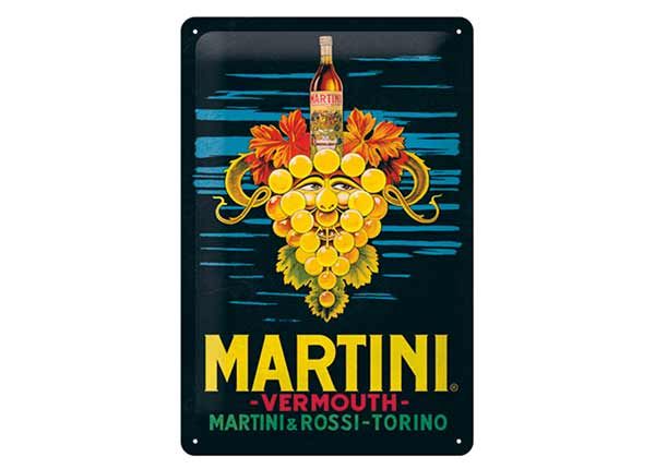 Retro metallposter Martini - Vermouth Grapes 20x30 cm