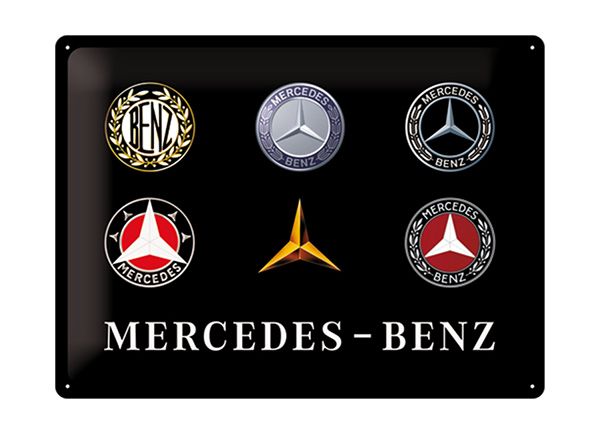 Retro metallposter Mercedes-Benz logo 30x40 cm