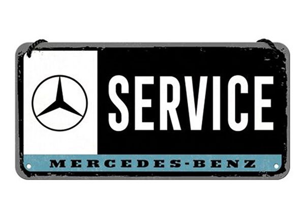 Retro metallposter Mercedes-Benz Service 10x20 cm