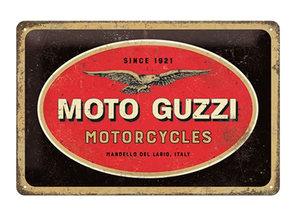 Retro metallposter Moto Guzzi logo 20x30 cm