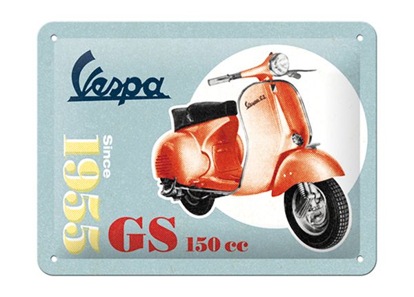 Retro metallposter Vespa GS 150 Since 1955 15x20 cm