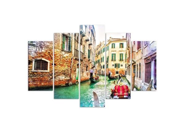 Viieosaline seinapilt Trip to Venice 150x100 cm