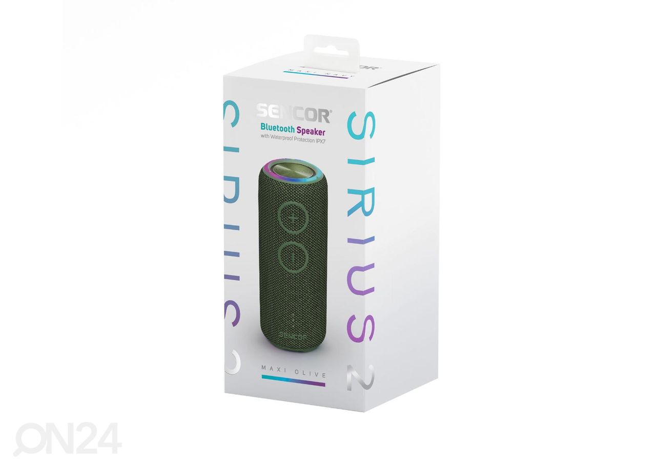 Bluetooth kõlar Sencor SIRIUS2OLIVE suurendatud