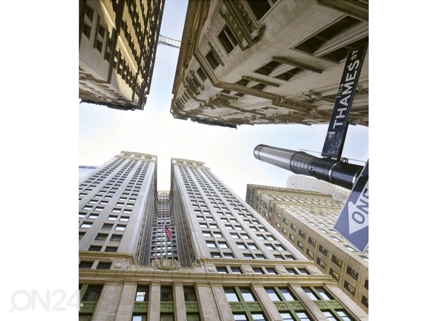 Fliis fototapeet Broadway skyscrapers 150x250 cm suurendatud