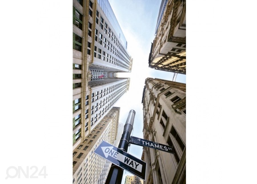 Fliis fototapeet Broadway skyscrapers 150x250 cm suurendatud