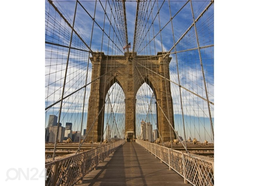 Fliis fototapeet Brooklyn bridge 150x250 cm suurendatud
