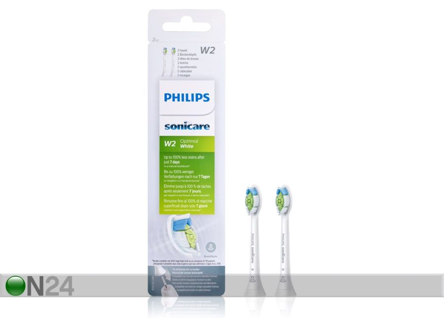 Hambaharja otsikud Philips Sonicare W Optimal White 2 tk suurendatud