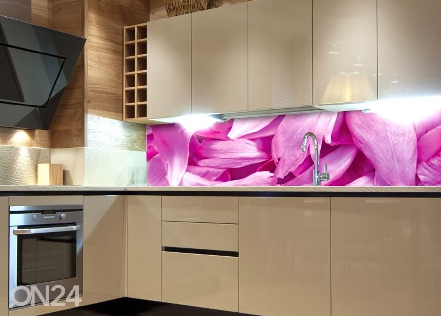 Köögi tagasein Violet petals 180x60 cm suurendatud