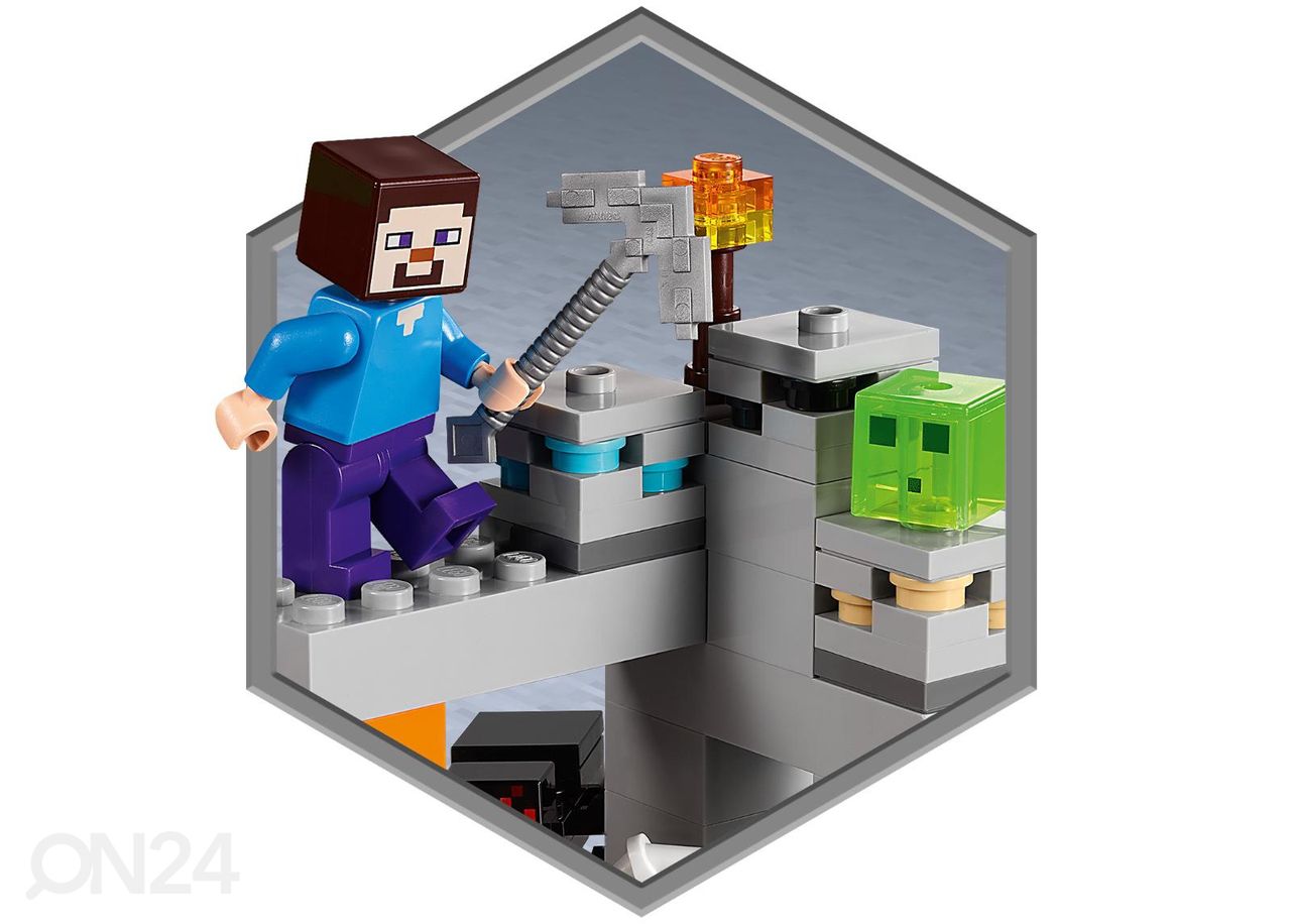 LEGO Minecraft Mahajäetud kaevandus suurendatud