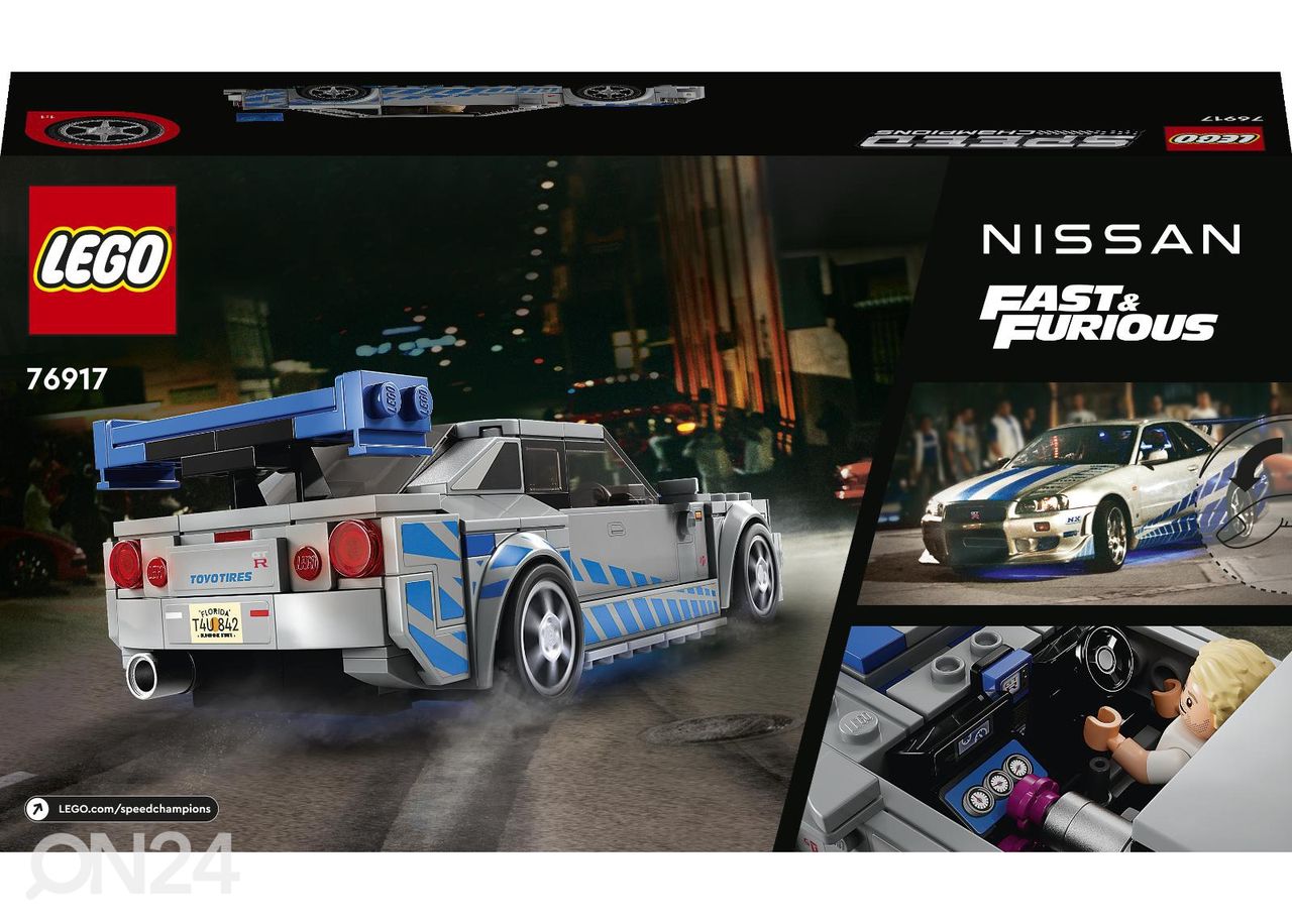 LEGO Speed Champions 2 Fast 2 Furious Nissan Skyline GT-R (R34) suurendatud