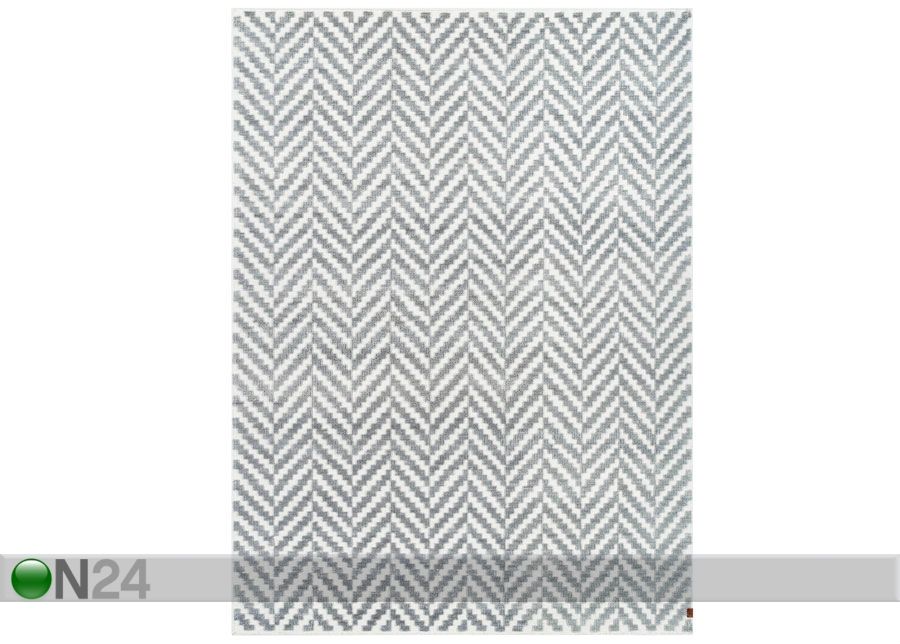 Narma villane käsikootud vaip Kuusamo white-grey 140x200 cm suurendatud