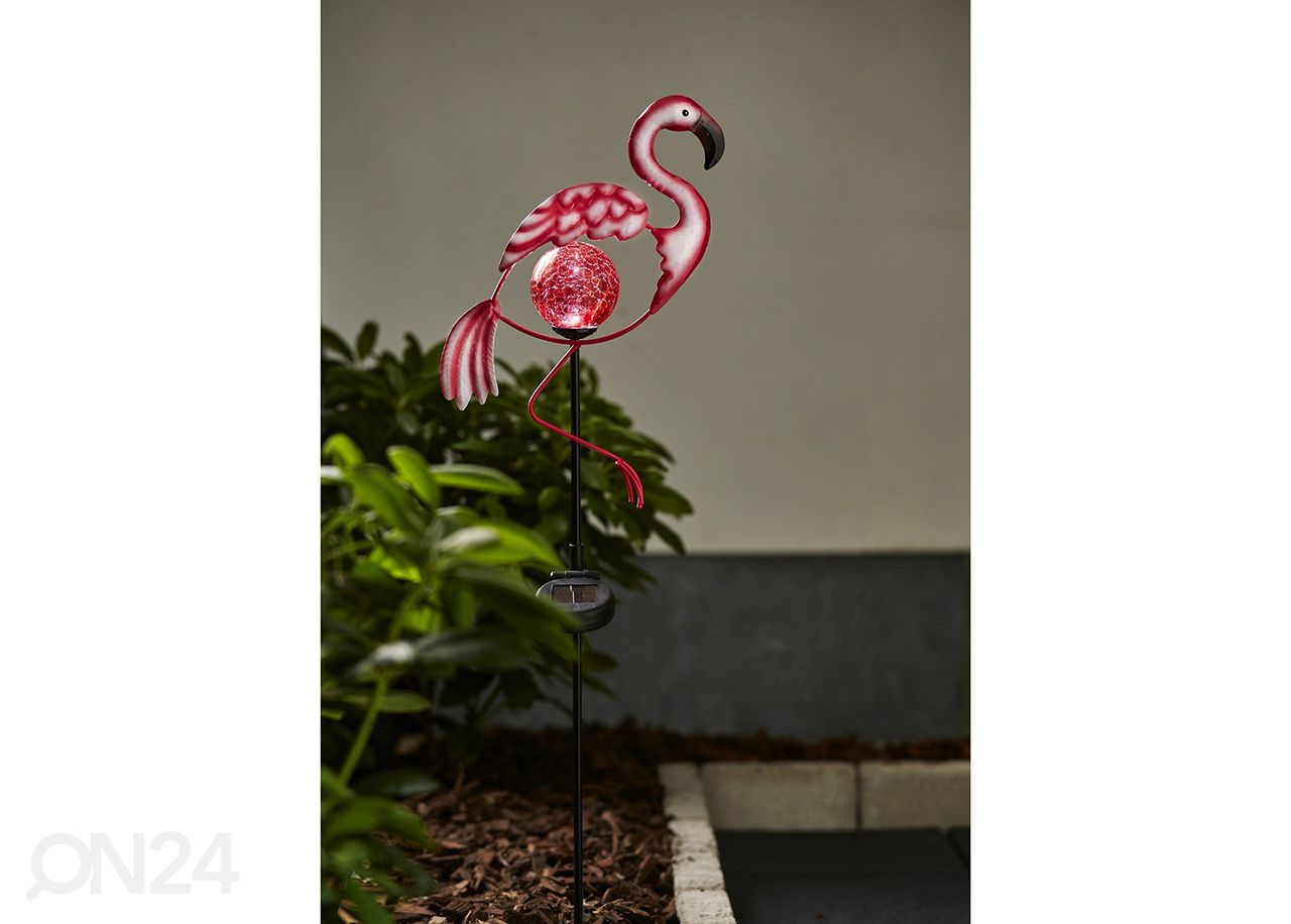 Päikesepaneeliga aiavalgusti Flamingo suurendatud