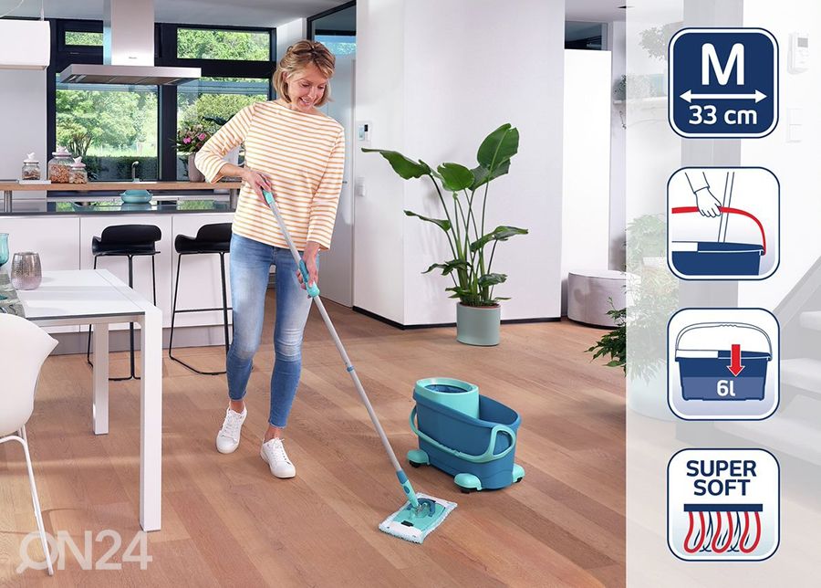 Põrandapesukomplekt Leifheit Clean Twist M Ergo ratastega suurendatud