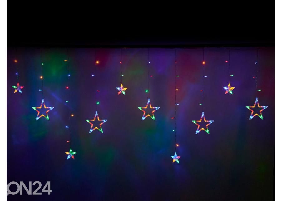 Valguskardin tähed 2.5 m 138LED värviline suurendatud