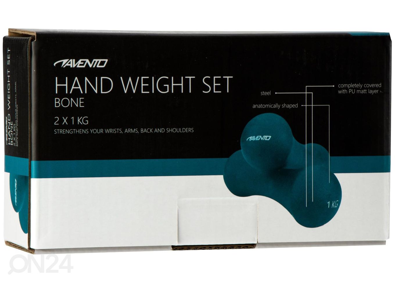 Hantlite komplekt Avento 2x1 kg suurendatud