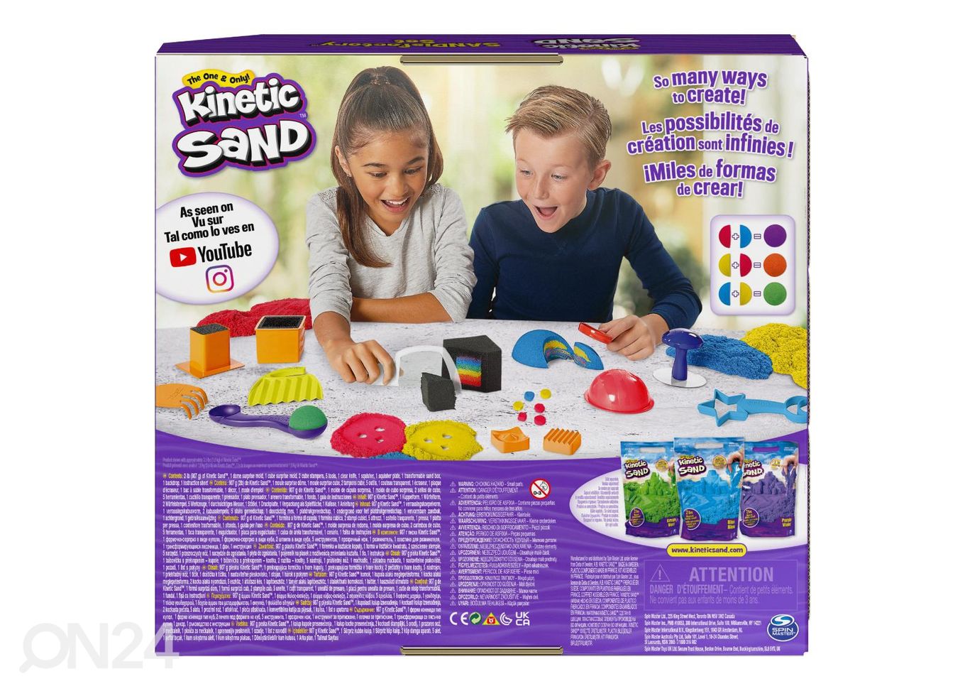 Kineetiline liiv koos mänguasjadega SANDisfactory suurendatud