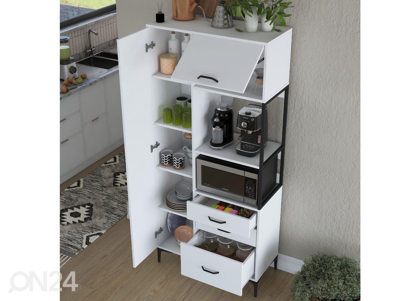 Miniköök / köögikapp Yes 90 cm suurendatud