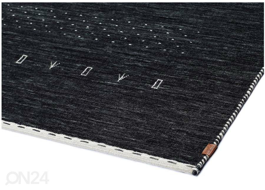 Narma villane käsikootud vaip Tornio charcoal 160x230 cm suurendatud