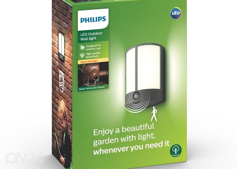 Philips Stock seinavalgusti liikumisanduriga 1x6 W 600lm 2700K suurendatud