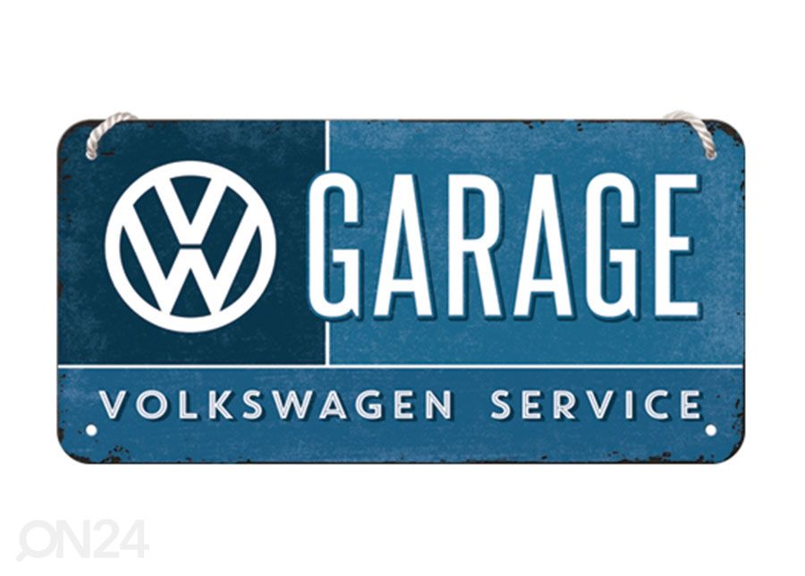 Retro metallposter VW Garage 10x20 cm suurendatud