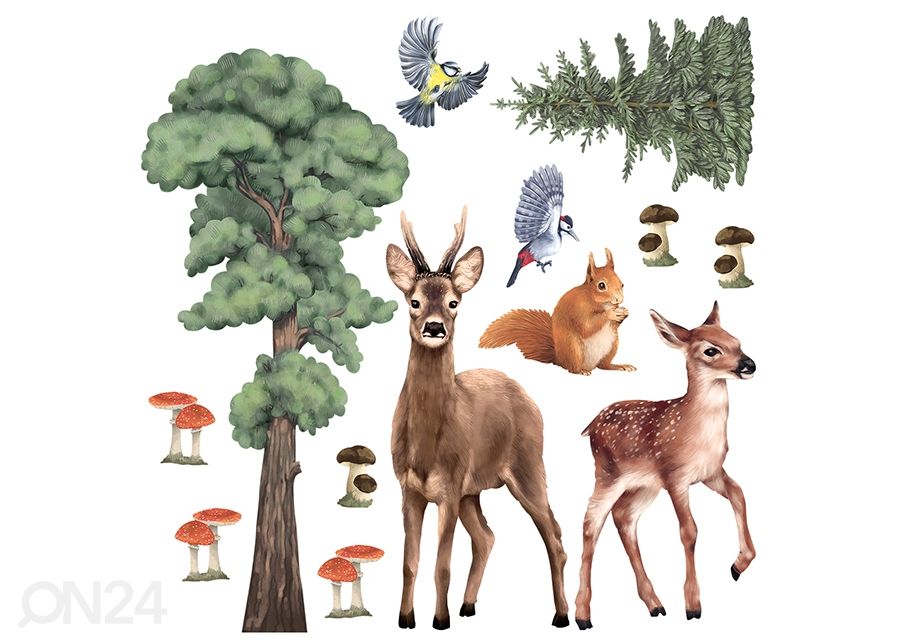 Seinakleebis Forest animals 2 suurendatud